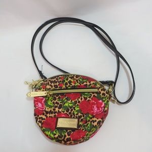 Betsy Johnson Leopard Rose Small Purse Crossbody